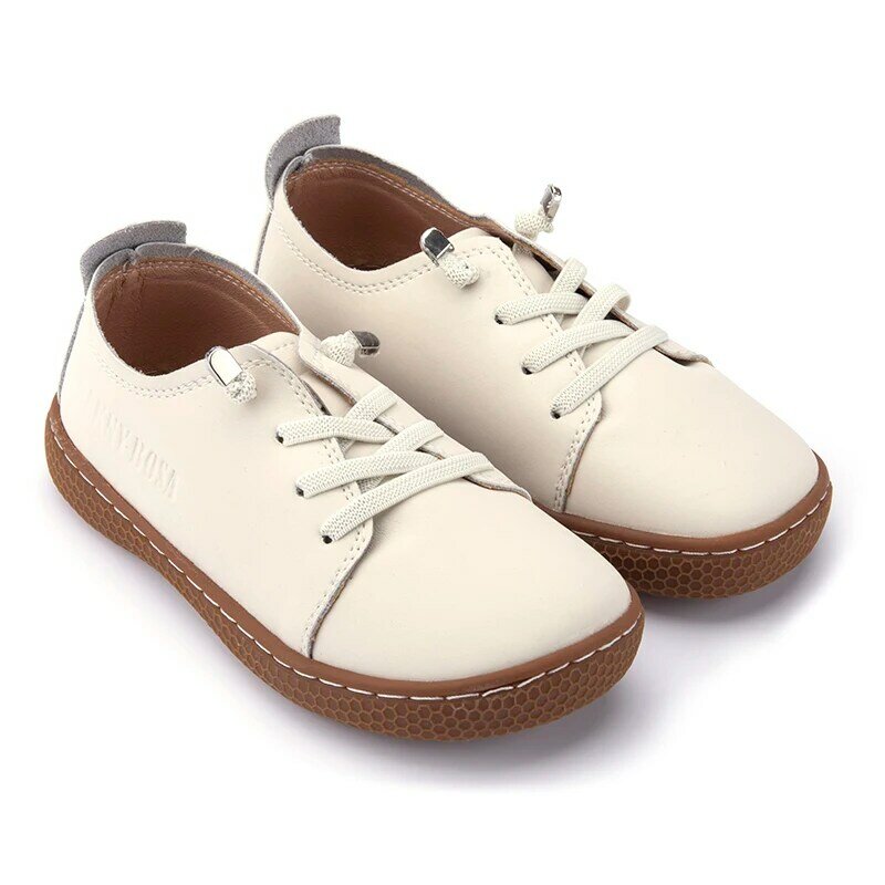 PEKNY BOSA-zapatos de lona para niños y niñas, zapatillas descalzas de cuero, talla grande 25-35