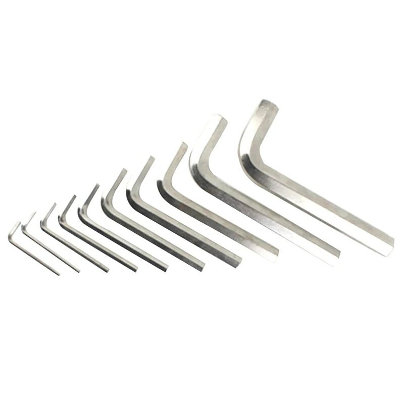 1 Stück l-Typ Sechs kant schlüssel Sechs kant schlüssel Schlüssels chl üssel 1,5-12mm Stahl kompakte tragbare Handwerkzeuge Silber 1.5/2/2.5/3/4/5/6/8/10/12mm