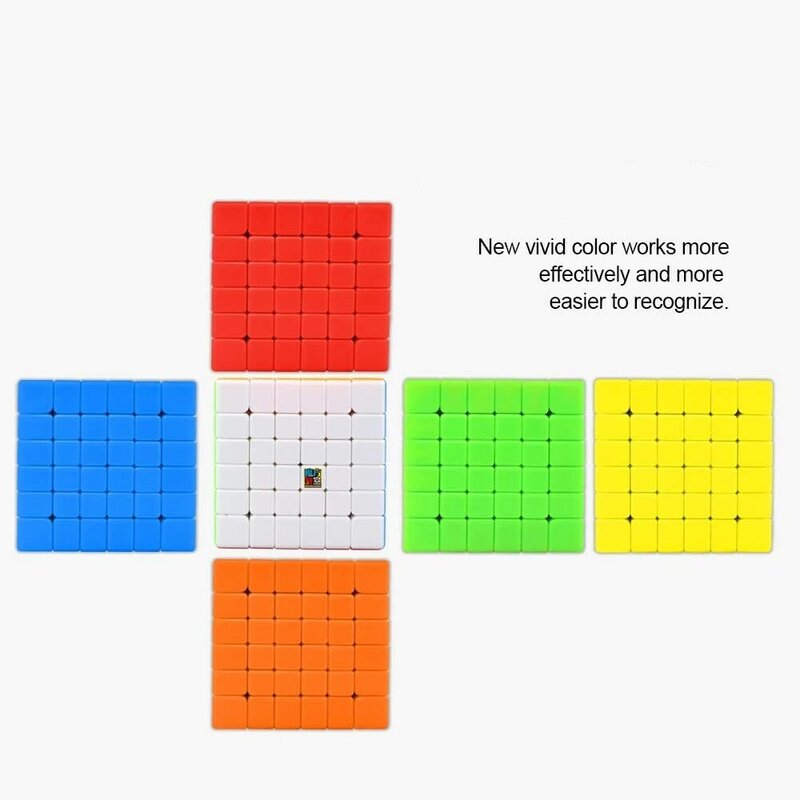 MoYu-Cubes d'irritation Meilong, 6x6x6, 6 couches, sans autocollant, jouets éducatifs, cubes de puzzle