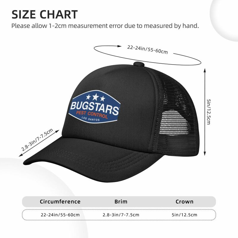 Bugstars-Casquette de baseball pour hommes et femmes, chapeau de plage, chapeau de soleil, casquette de camionneur, mode cosplay