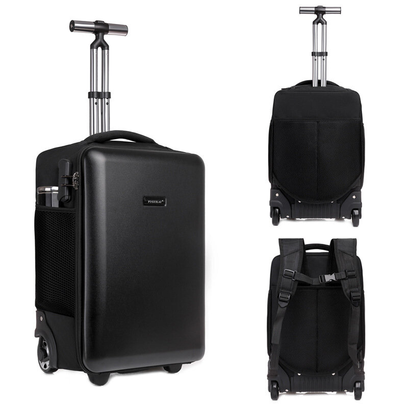 19 Cal twarda osłona o dużej pojemności plecak biznesowy torba na kółkach walizka podróżna torba na pokład wielofunkcyjny bagaż