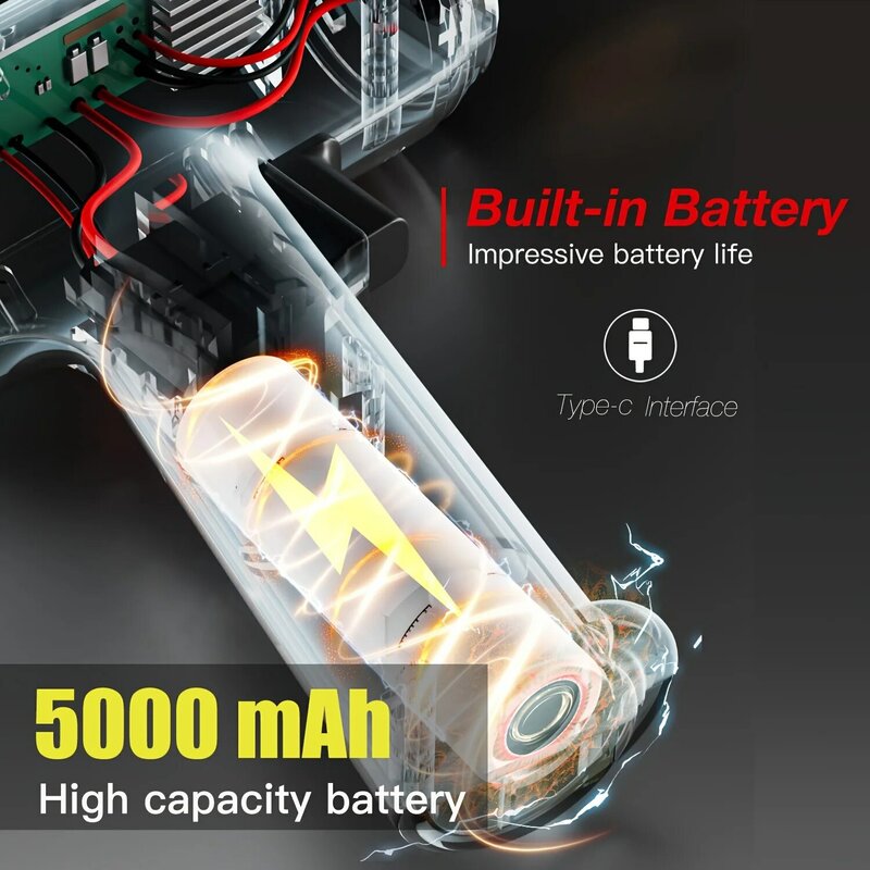 เครื่องเชื่อมพลาสติกแบบชาร์จไฟได้200W ชุดซ่อมกันชนรถแบตเตอรี่5000mAh แบบชาร์จไฟได้