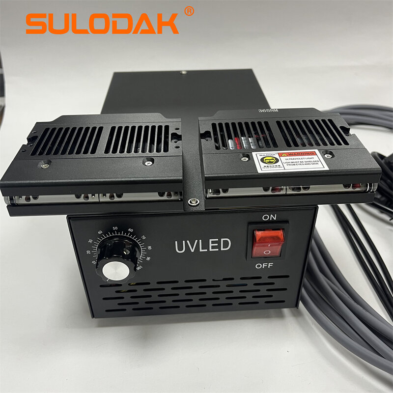 Sistema de refrigeración por aire para impresora UV, fuente de línea de lámpara de curado de tinta de 395nm, impresora de cama plana Epson XP600 TX800 DX5 DX7, 100x10mm