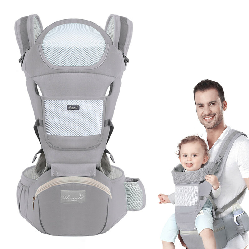 Portabebés ergonómico para bebé, taburete de cintura multifuncional para recién nacido y niño, multiusos, accesorios de bolsa de canguro para antes y después
