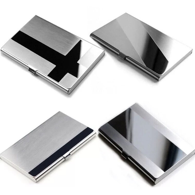 Porte-cartes en aluminium avec blocage RFID pour homme, portefeuille mince en métal, sac d'argent, anti-scan, porte-cartes de crédit, petit étui masculin, 1PC