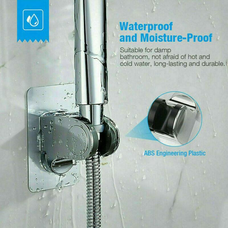 Wieszak pod prysznic regulowany samoprzylepny uchwyt prysznicowy do większości standardowych ramię prysznicowe domowych akcesoriów łazienkowych K8v2