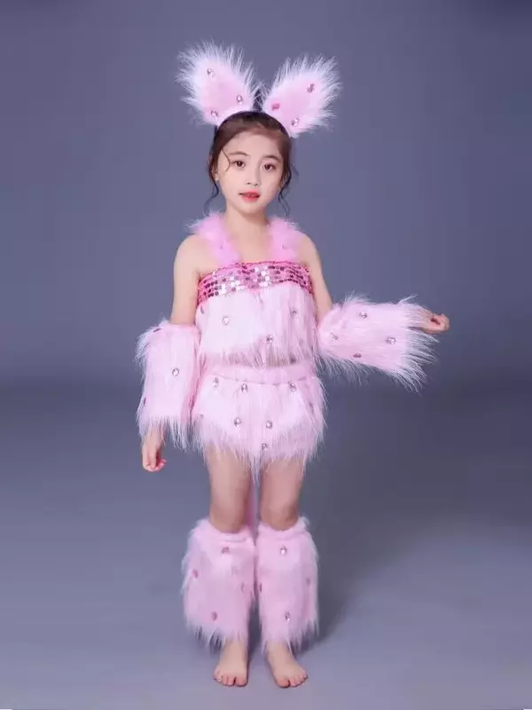 أزياء رقص الهالوين للأطفال ، أزياء تأثيري للفتيات ، قطة مثيرة ، حيوان ، أطفال