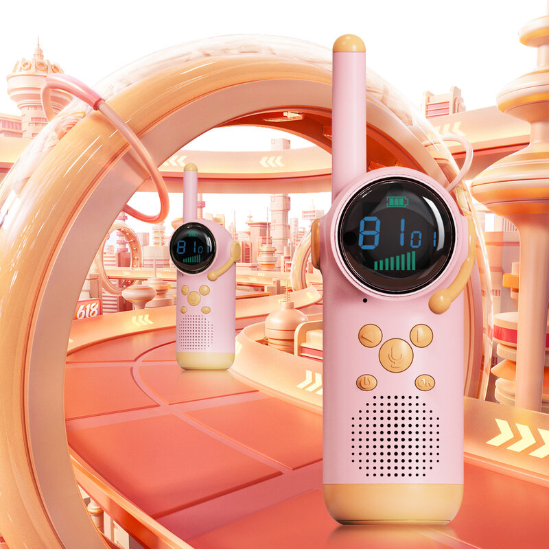 منتج جديد D23 لاسلكي تخاطب للأطفال قابلة للشحن لعبة أطفال أجهزة اتصال لاسلكية مع شاحن لاسلكي تخاطب هدايا للأطفال