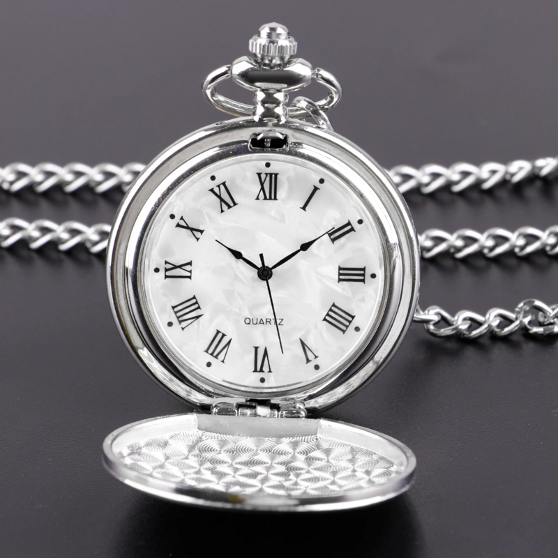 Najwyższej marki luksusowy srebrny kwarcowy zegarek kieszonkowy dla mężczyzn kobiet zegarek kieszonkowy ekskluzywny prezent Vintage CF1001 reloj hombre