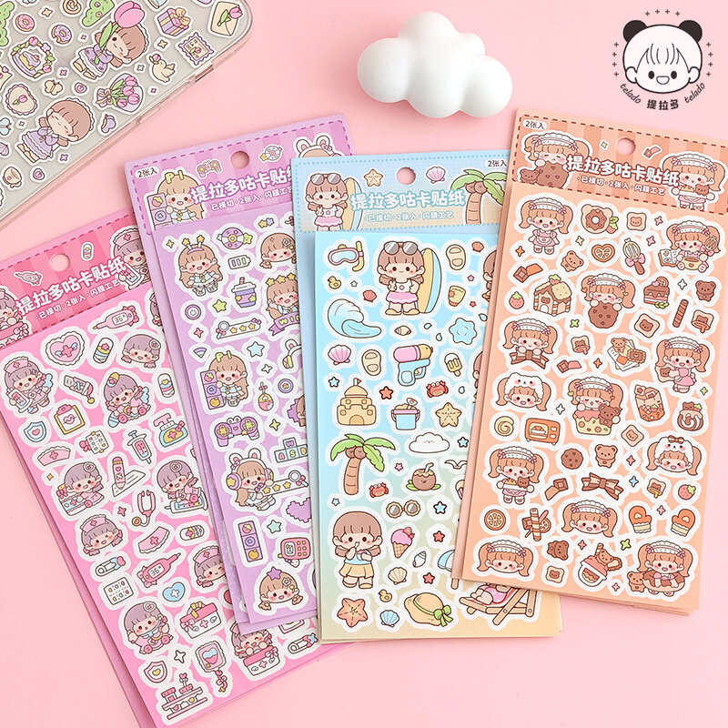 12packs/LOT Soft and Cute Many series fresh creative decoration DIY PVC stickers