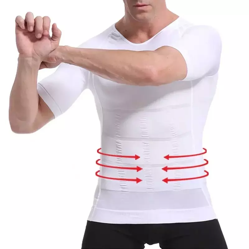 Shirt Men's Body Abdomen Shaper Chest Slimming Compression  Posture Male Corset Tummy Corrector Modeling Burner Vest Fat