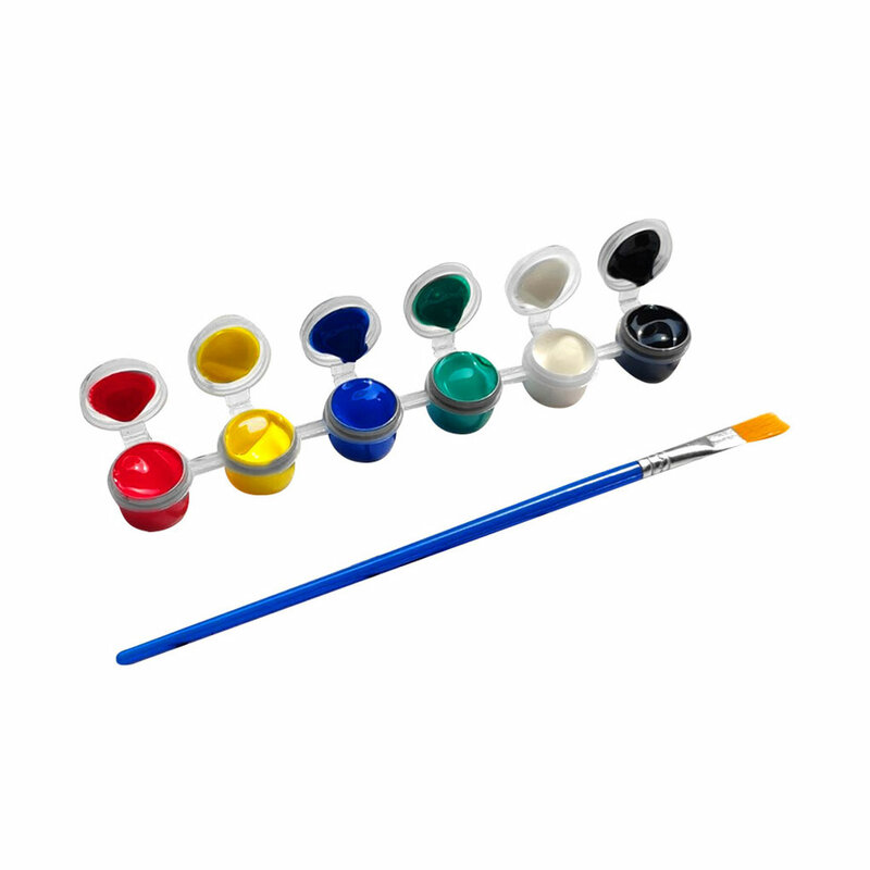 12 Acrylic Paint Set Paintbrushes Washable Gouache Watercolor Draw Tools Art Drawing Supplies Accessories Parts 2mlB