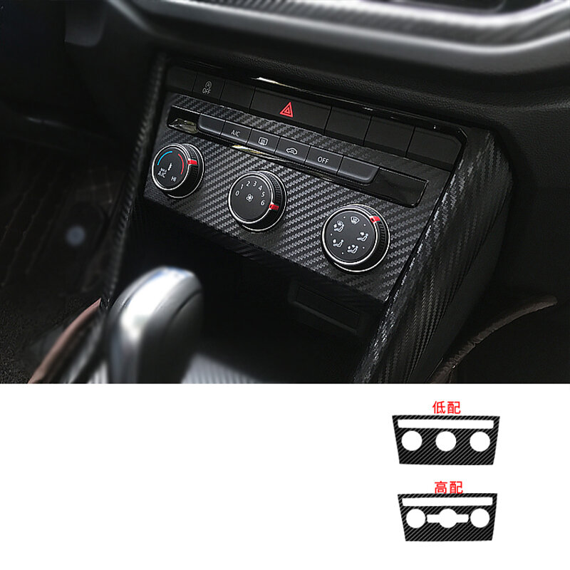 Fibra de carbono para volkswagen vw t-roc t roc filme de carro interior adesivos center console engrenagem painel de ar maçaneta da porta elevador painel