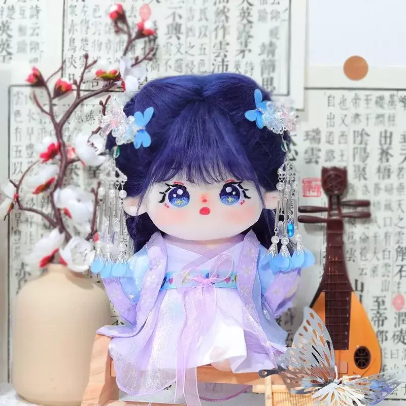 Vestido de Hanfu de estilo chino, traje Retro de Cheongsam para muñeca de peluche de 20cm, regalo de disfraz de Chinoiserie, diseño Original