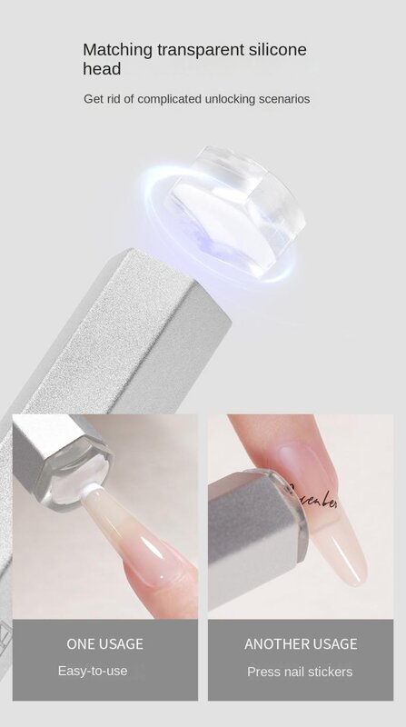 Mini portátil lâmpada uv para manicure, caneta de metal com display uv, lâmpada led para fototerapia, nail art suprimentos