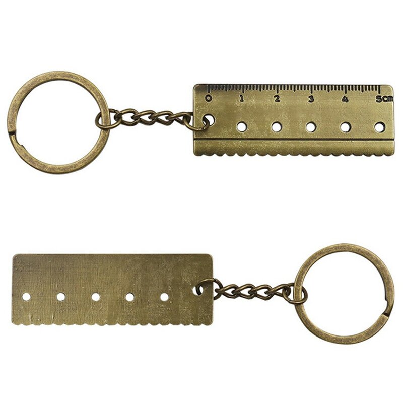 Przenośny 0-4cm Mini noniusz brelok do kluczy narzędzia pomiarowe klucz Model pierścionka brelok kreatywny prezent