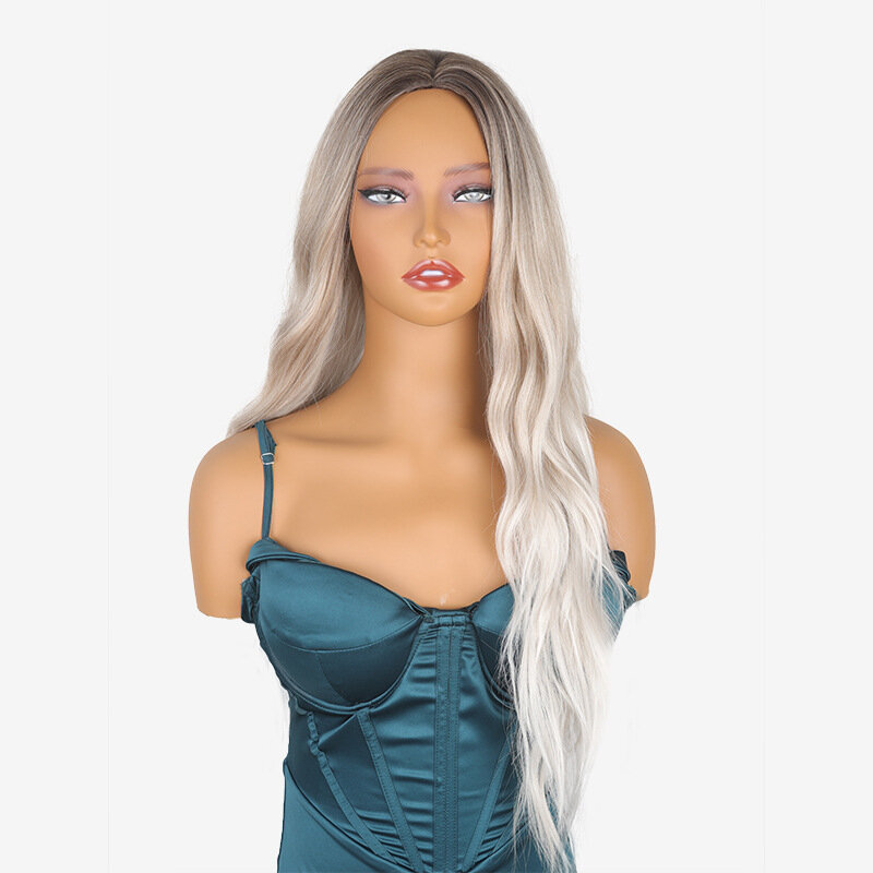 SNQP-Perruque longue bouclée à raie centrale pour femme, cheveux longs, aspect naturel, fête cosplay, degré de chaleur, mode, nouveau