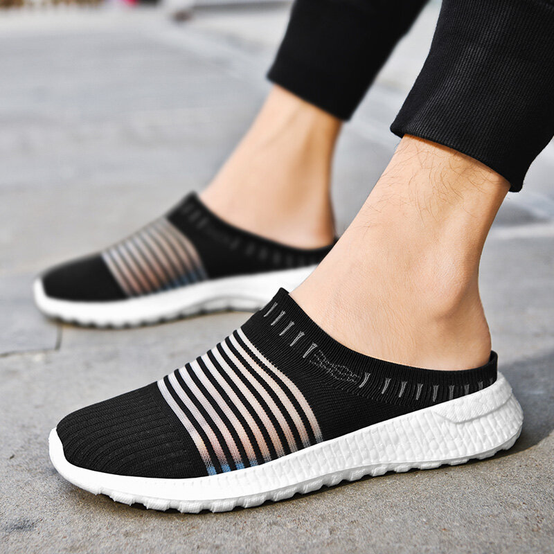 รองเท้าแตะตาข่ายระบายอากาศสำหรับผู้ชาย, ใหม่ฤดูร้อนรองเท้าแตะส้นแบนน้ำหนักเบาสำหรับผู้หญิง36-45 # ชายและหญิง