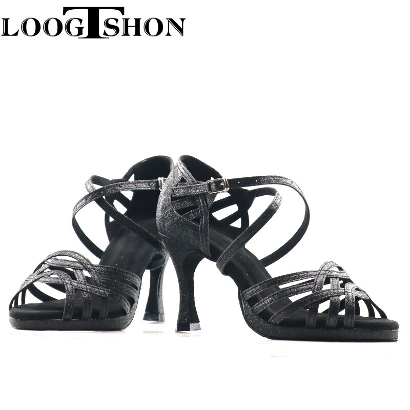 LOOGTSHON plataforma de agua Latina zapatos de baile mujer zapatos de moda Tacones altos Jazz Zapatos de tacón para niñas señoras vestido de noche