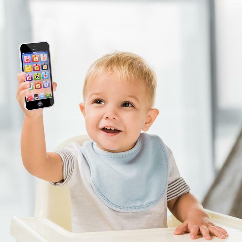 Symulacja dla dzieci telefon komórkowy muzyczne wczesne zabawki edukacyjne nauka telefon komórkowy ze światłami dźwięki telefon zabawka Holiday Favor