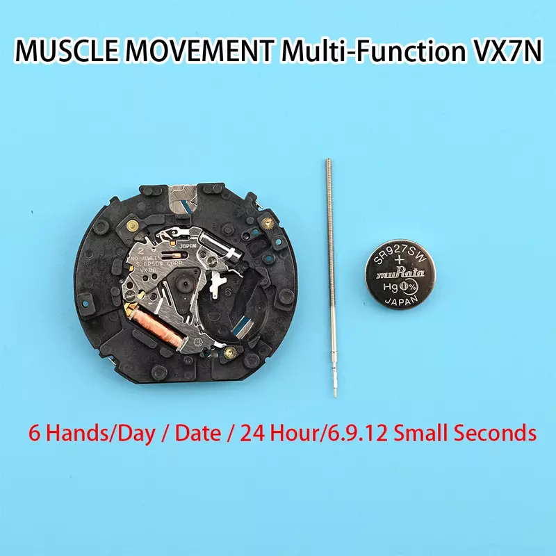 Механизм VX7N Epson VX7NE, механизм VX7 серии 6.9.12, маленькие секунды, Размер: 12 3/4 '', шесть рук, день/дата/24 часа