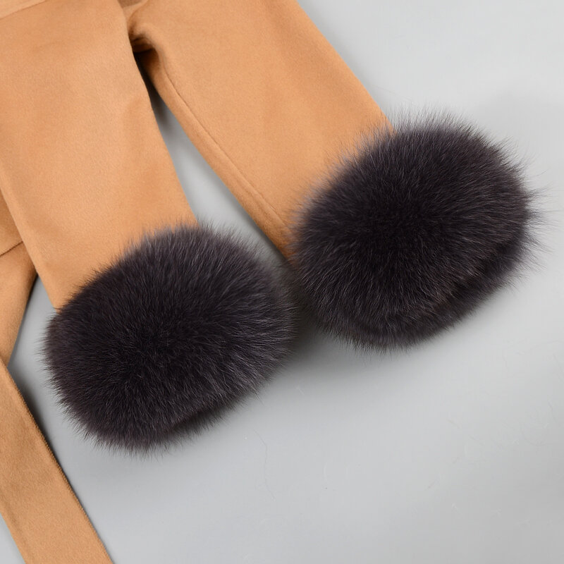 Fox Fur Cuffs For Women Winter Warm Wrist Cuffs Thick Fluffy Fur Wrist Cuffs For Women Coat Jacket Female Keep Warm Arm Warmers