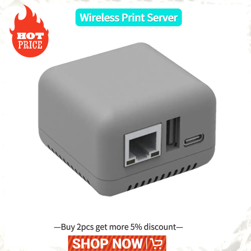 Hot Professional Mini NP330 Network USB 2.0 Print Server Wireless (versione di stampa cloud di rete/WIFI/BT/WIFI)