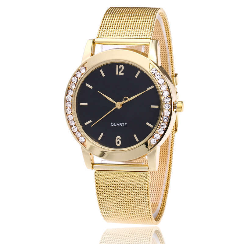 VANVAR brand fashion gold net quartz female metal stainless steel watch ReLogio ladies gift clock 1887