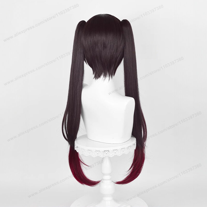 Honkai: Star Rail HSR Sparkle Peluca de Cosplay, pelo largo marrón y Rojo degradado, pelucas sintéticas resistentes al calor de Anime, 72cm