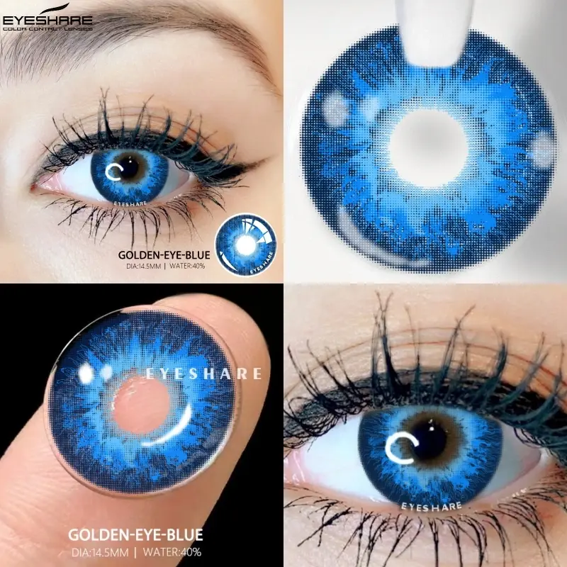 Eyeshare 2 Stuks Gekleurde Contactlenzen Voor Ogen Cosplay Gekleurde Lenzen Blauw Contact Lens Jaarlijks Mooie Leerling Ogen Contact Lens