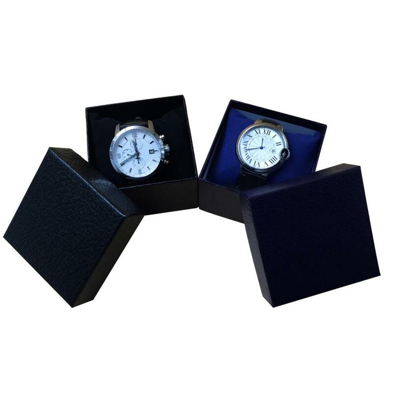 Caja organizadora de reloj de piel sintética, embalaje con almohada, soporte para exhibición de joyería y relojes de pulsera, caja de almacenamiento, regalo, 1 unidad