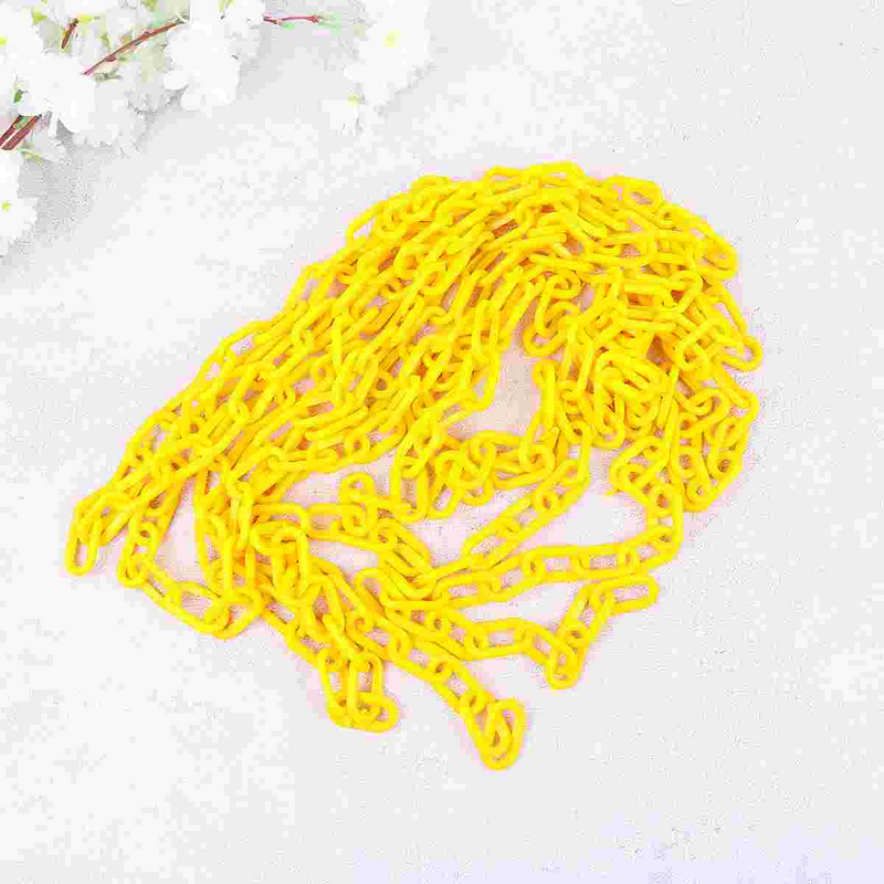 1 Roll of 6M Plastic Safety Chain Hanging Plastic Chain Hangers Colored Barrier Chain Belt for Construction