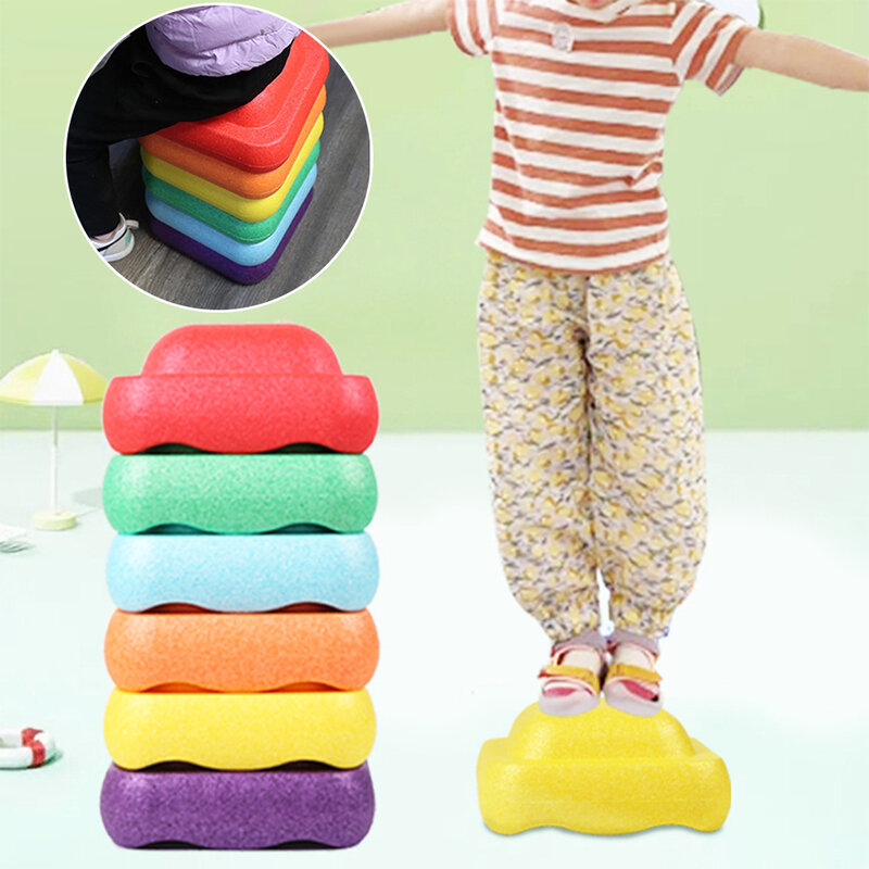 Multi-cor equilíbrio pedra para crianças, brinquedo sensorial, presente para aniversário