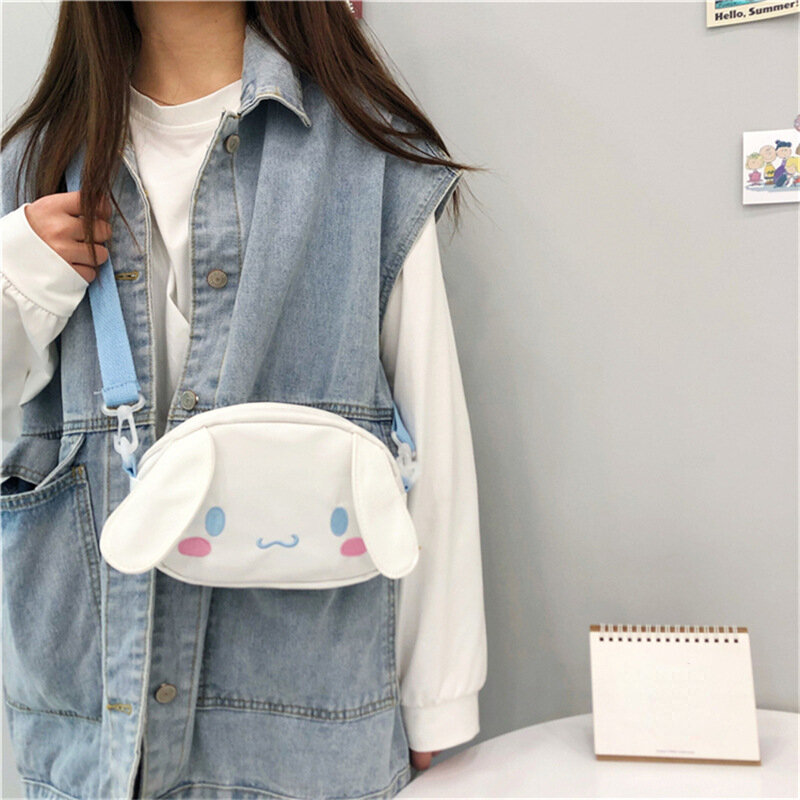 Sanrio Crossbod Bag Kuromi My Melody Simple Hobos pecho para estudiantes Cinnamoroll niños bolsos de hombro mochila de viaje para niñas