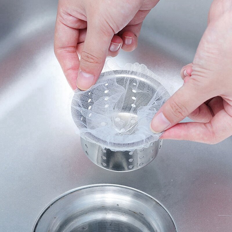 400 Stück Küche Anti-Verstopfung Spüle Filter Geschirrs pül becken Abfluss Rückstände Filter Mülls ack Wasser geschnittener Beutel