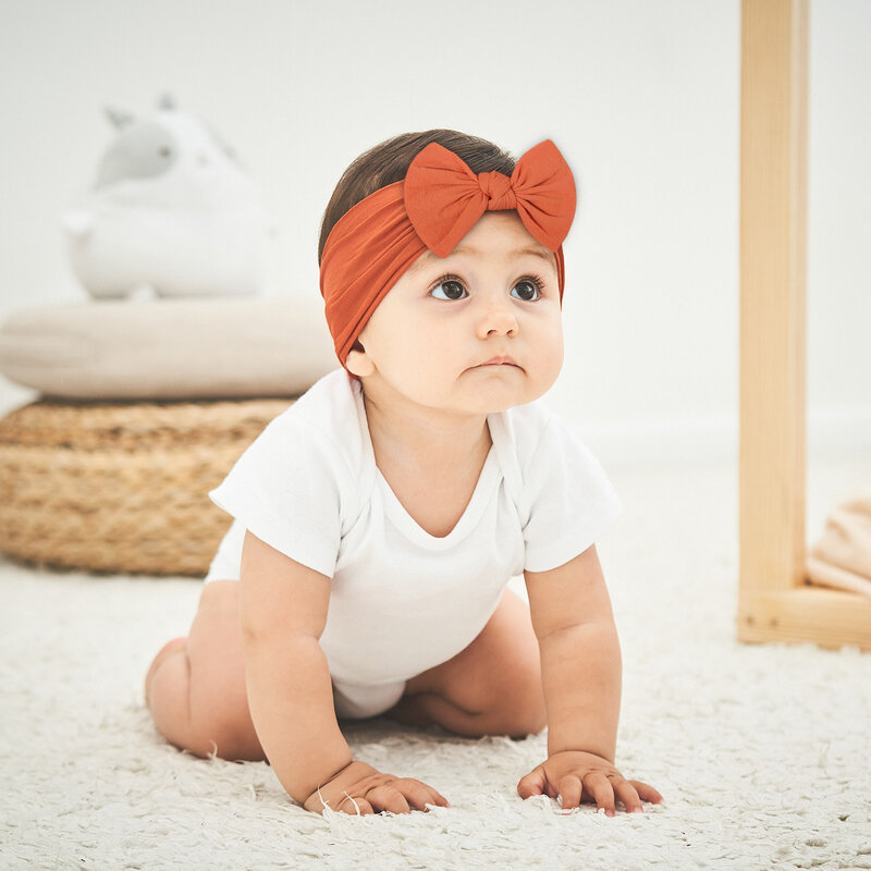 Newborn's Elastic Headbands, Baby Cables Turban, Headwrap sólido, Headband para crianças, meninas, Acessórios para cabelo infantil, atacado, 1 pc