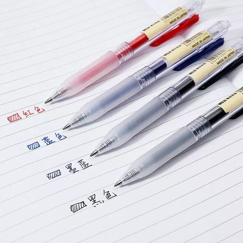 Juego de bolígrafos de Gel para mujer, bolígrafo de prensa de punta de bola de tinta negra/azul/roja, caja de bolígrafos Kawaii de Japón de 0,5mm, papelería de oficina para estudiantes, 10 unids/set