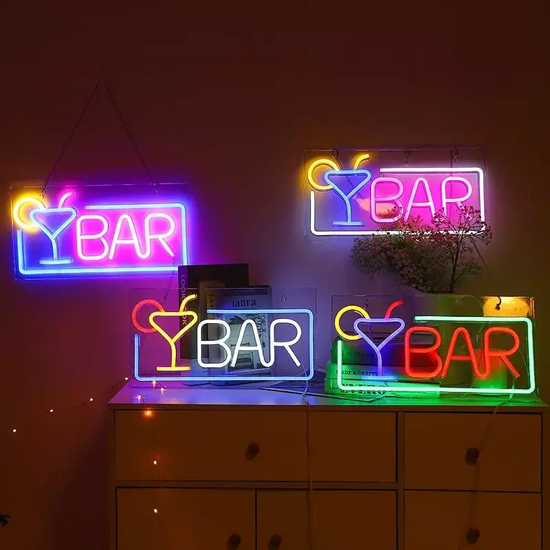 Letrero de neón Led con USB, luz decorativa de neón para Bar, restaurante, Hotel, dormitorio, pared, cocina, decoración personalizada