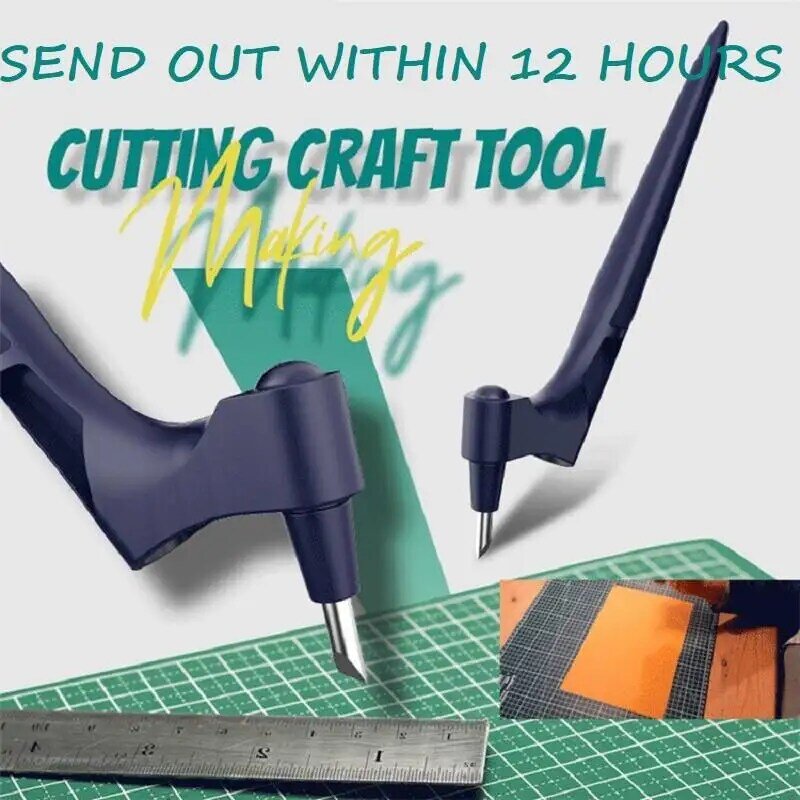 Outils de coupe artisanaux DIY, stylo de coupe du bois, outil artisanal avec lame rotative en acier 360, papier de coupe de sécurité