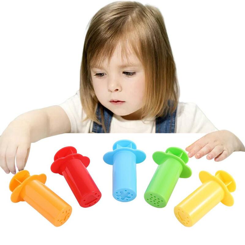 Plasticine Toy Acessórios, Brinquedos DIY, 5 Ferramentas Extrusora, Smart Dough Extrusoras Set, Assecories, cor aleatória, 5pcs por conjunto