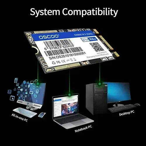 Oscoo solid state internes Laufwerk m2 ssd 128GB 256GB 512GB ngff sata3 geeignet für Laptops und HD-Desktops