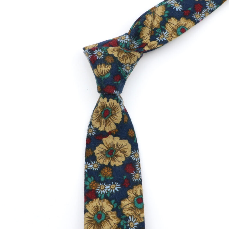 جديد الأزهار الطيور نمط التعادل للرجال النساء القطن ضيق نحيل اليدوية Cravat عادية مطبوعة رابطة عنق ملابس يومية هدية الإكسسوارات