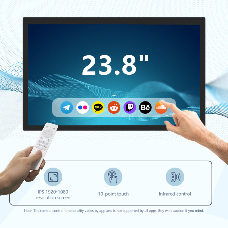 Standing by Me Smart Touch Screen TV, Portátil, Recarregável, LCD, Stand by Me, 22 polegadas, 24 polegadas, 27 polegadas, 32 polegadas