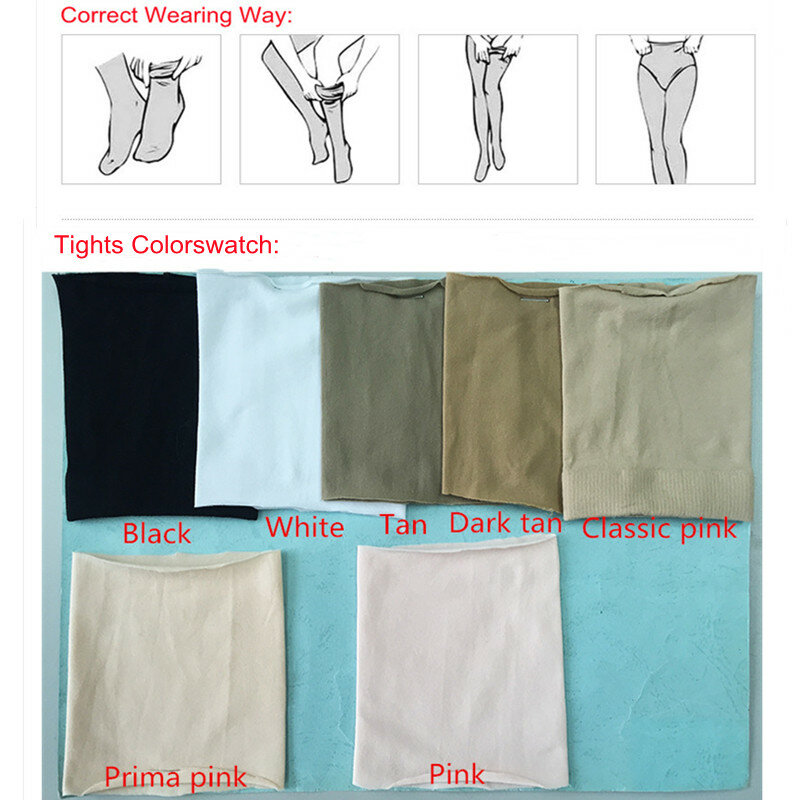 Meia-calça feminina cintura alta plus size, meias-calça altura da coxa, macia, elástica, para adultos, roupa de balé
