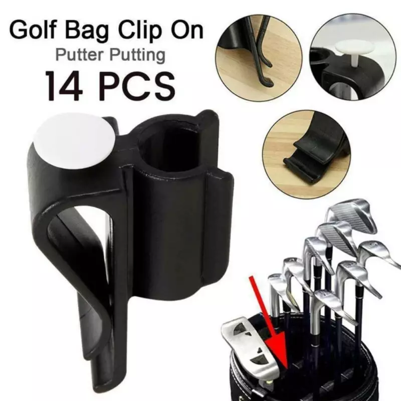 Paquete 14 Uds. Clip para Putter Golf, soporte para Putter Golf, accesorio esencial para exteriores