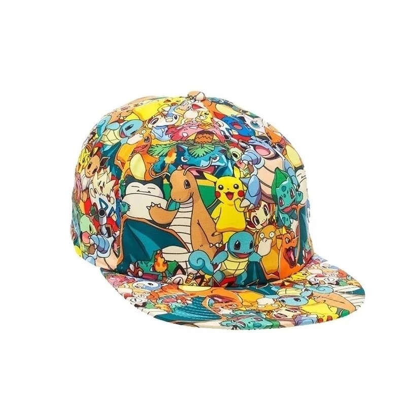 Anime Pokemon Pikachu Baseball Cap Pikachu Hat Adjustable Cosplay Hip Hop Cap Adult Style Model Figures Toys Gift