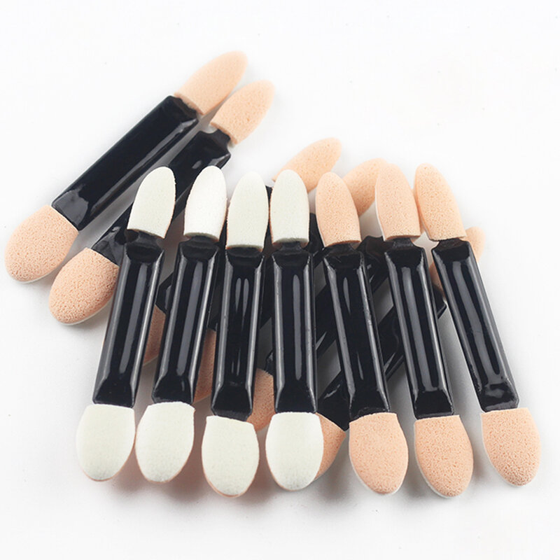 Double Sided Nail Powder Brushes, aplicador, espelho, pigmento cromado, fácil esponja vara, maquiagem cosmética ferramenta, 10 pcs, 30 pcs, 50 pcs, 100pcs