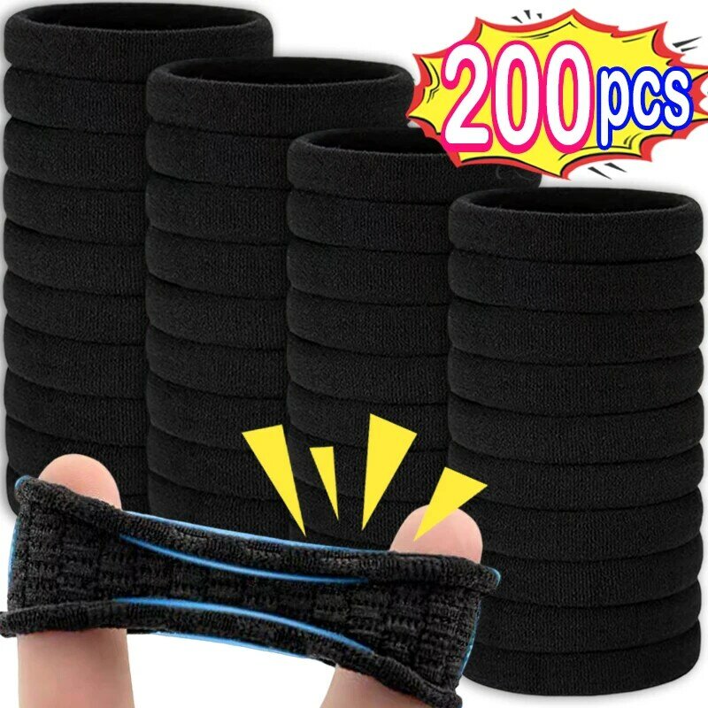50/200Pcs High Elastic Hair Bands for Women Girls Black Hairband Rubber Ties Ponytail Holder Scrunchies Kids Hair Accessories
