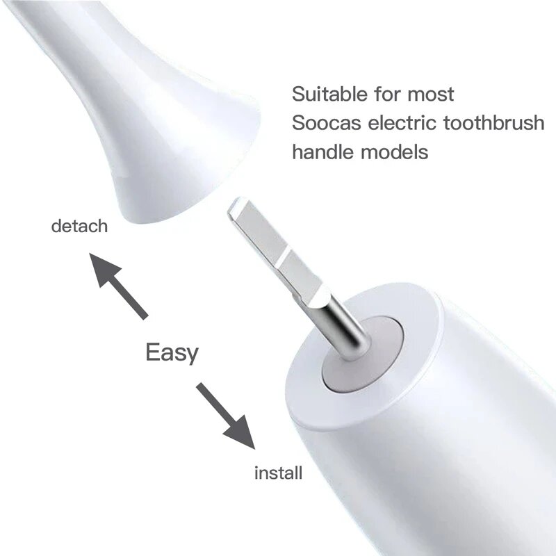 سونيك فرشاة الأسنان الكهربائية رؤساء ل شاومي SOOCAS ، استبدال الفوهات مع مكافحة الغبار غطاء ، رئيس الخشن ، X3 ، X5 ، X3U ، X1 ، V1 ، V2