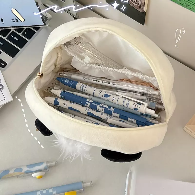 카와이 화장품 가방 아기 아이템 정리함 대용량 봉제 연필 가방, 귀여운 연필 케이스 파우치, 문구 정리함 메이크업 가방